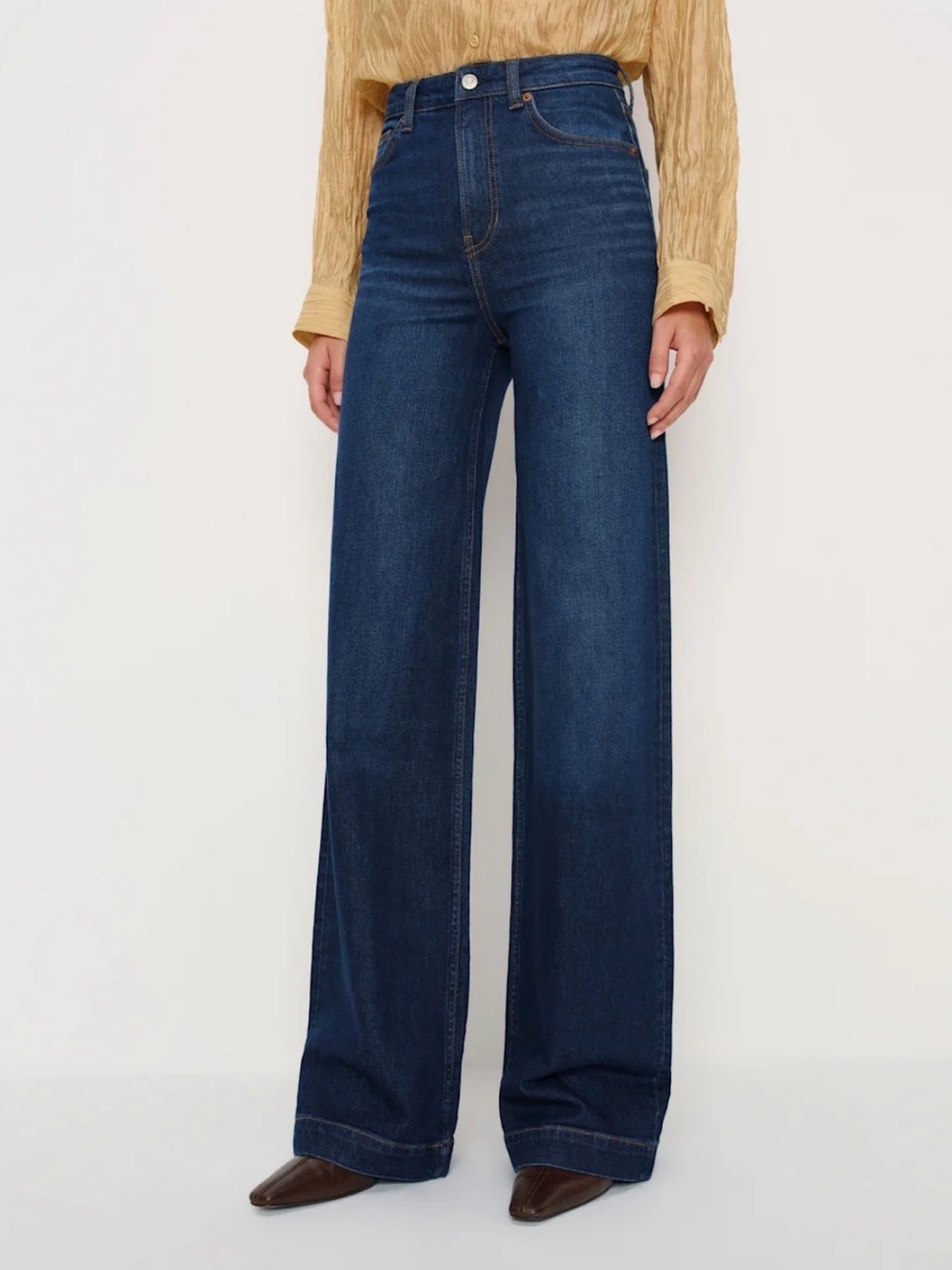 Reformation Bex Super Stretch High Rise Wide Leg Jeans - Picture 2 of 12